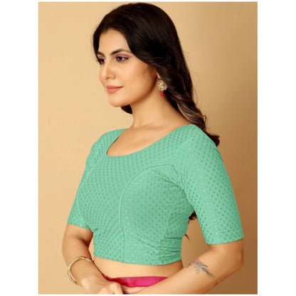 Generic Pack Of_2 Women's Hosiery Short Sleeves Round Neck Non-Padded Blouse (Teal)